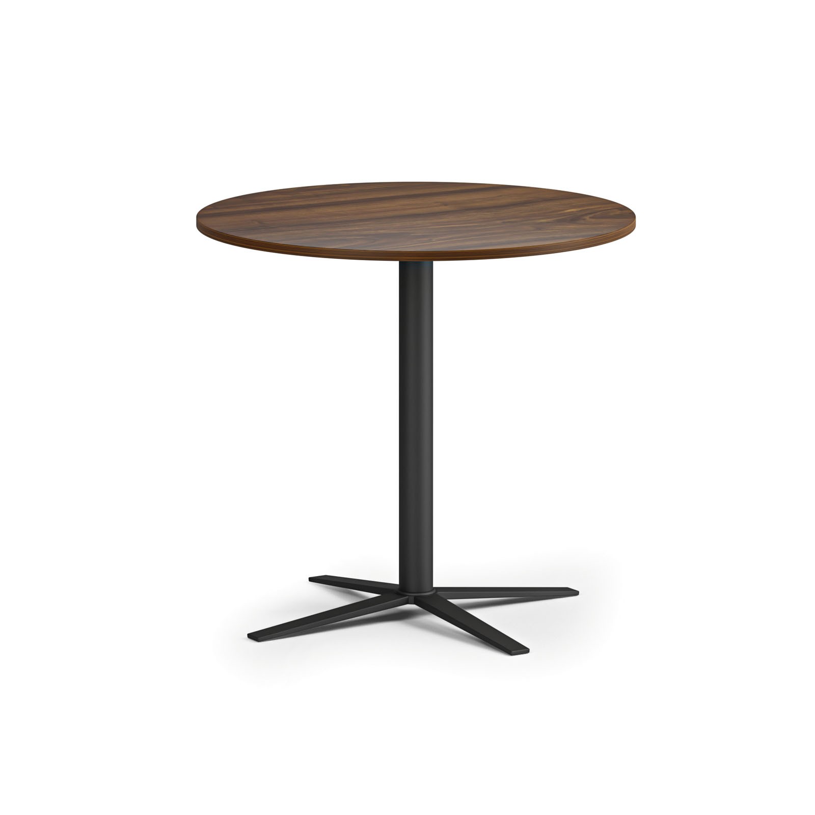 Fotografia produktu: Konferenčný stolík AURA, priemer 60 cm, čierna podnož, orech