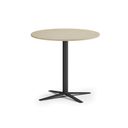 Konferenčný stolík AURA, priemer 80 cm, čierna podnož, breza