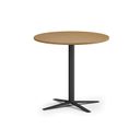 Konferenčný stolík AURA, priemer 80 cm, čierna podnož, buk