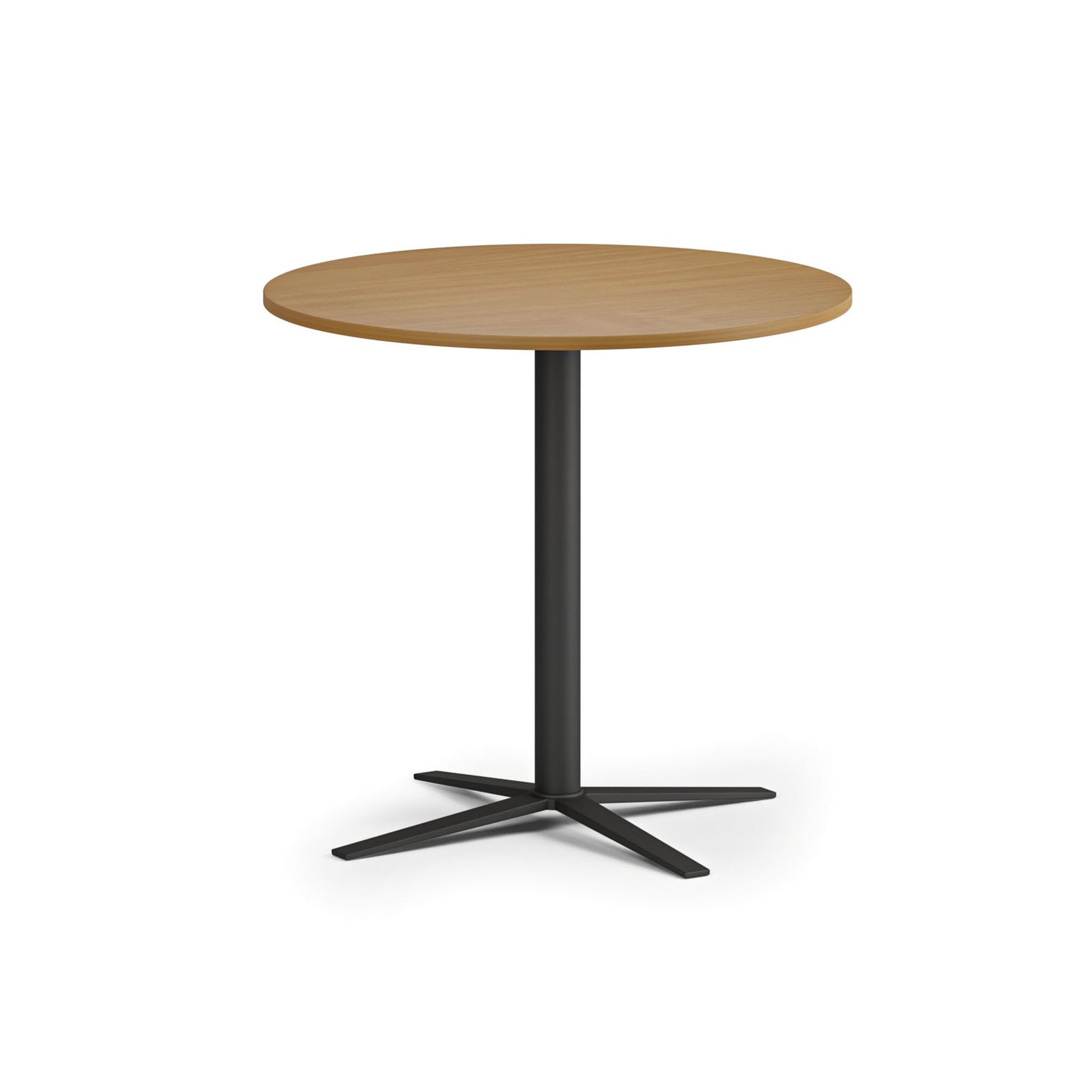 Konferenčný stolík AURA, priemer 80 cm, čierna podnož