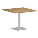 Konferenčný stolík ENZO, 100x100 cm, biela podnož, buk