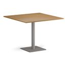 Konferenčný stolík ENZO, 100x100 cm, sivostrieborná podnož, buk