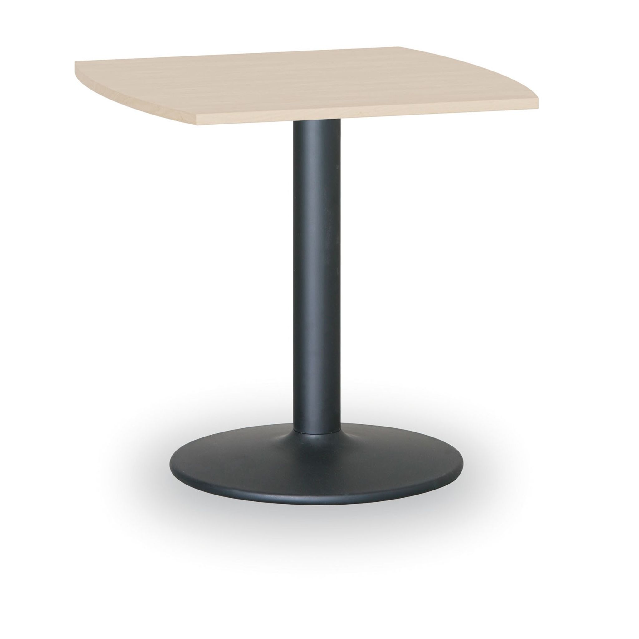Konferenčný stolík ZEUS II, 660x660 mm, čierna podnož, doska breza