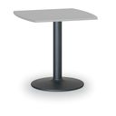 Konferenčný stolík ZEUS II, 660x660 mm, čierna podnož, doska sivá