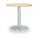Konferenčný stolík ZEUS II, priemer 60 cm, chrómovaná podnož, breza
