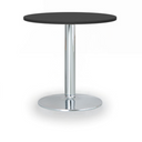Konferenčný stolík ZEUS II, priemer 60 cm, chrómovaná podnož, grafit
