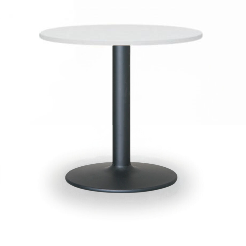 Fotografia produktu: Konferenčný stolík ZEUS II, priemer 60 cm, čierna podnož, biela