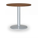 Konferenčný stolík ZEUS II, priemer 60 cm, sivá podnož, orech