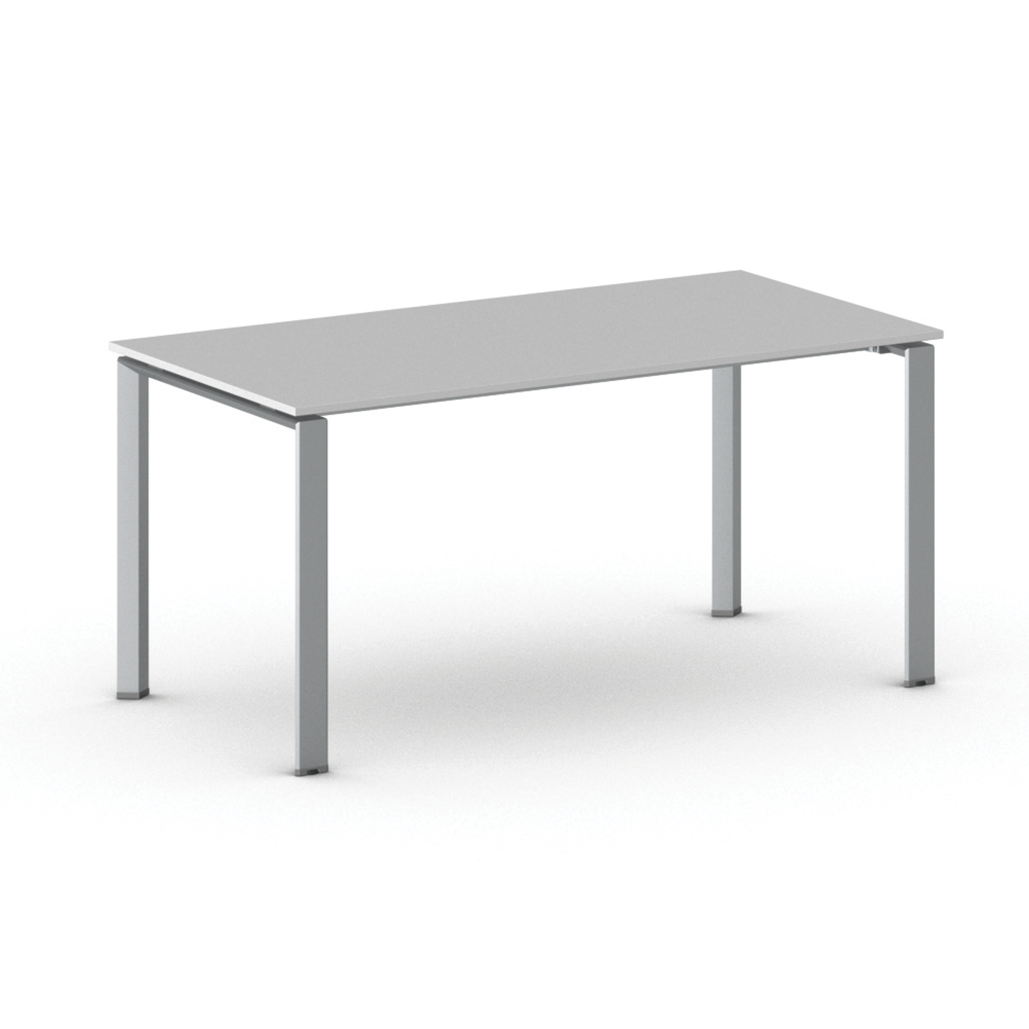 Konferenztisch, Besprechungstisch INFINITY 160x80 cm, grau, graues Fußgestell