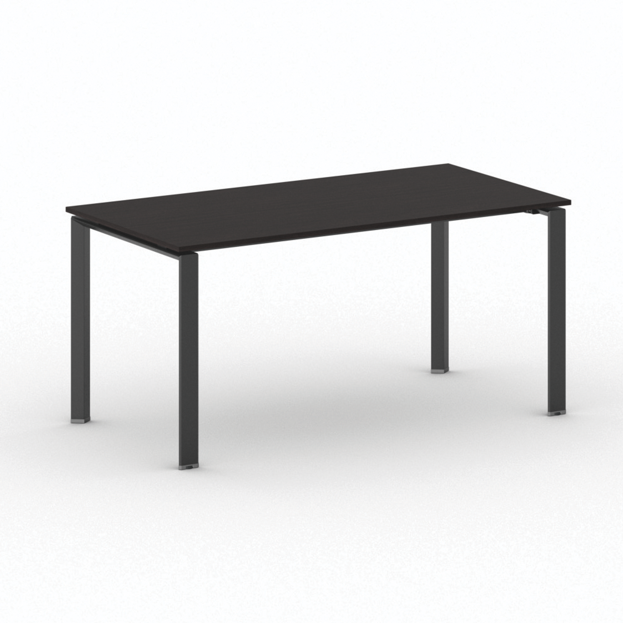 Konferenztisch, Besprechungstisch INFINITY 160x80 cm, Wenge, schwarzes Fußgestell