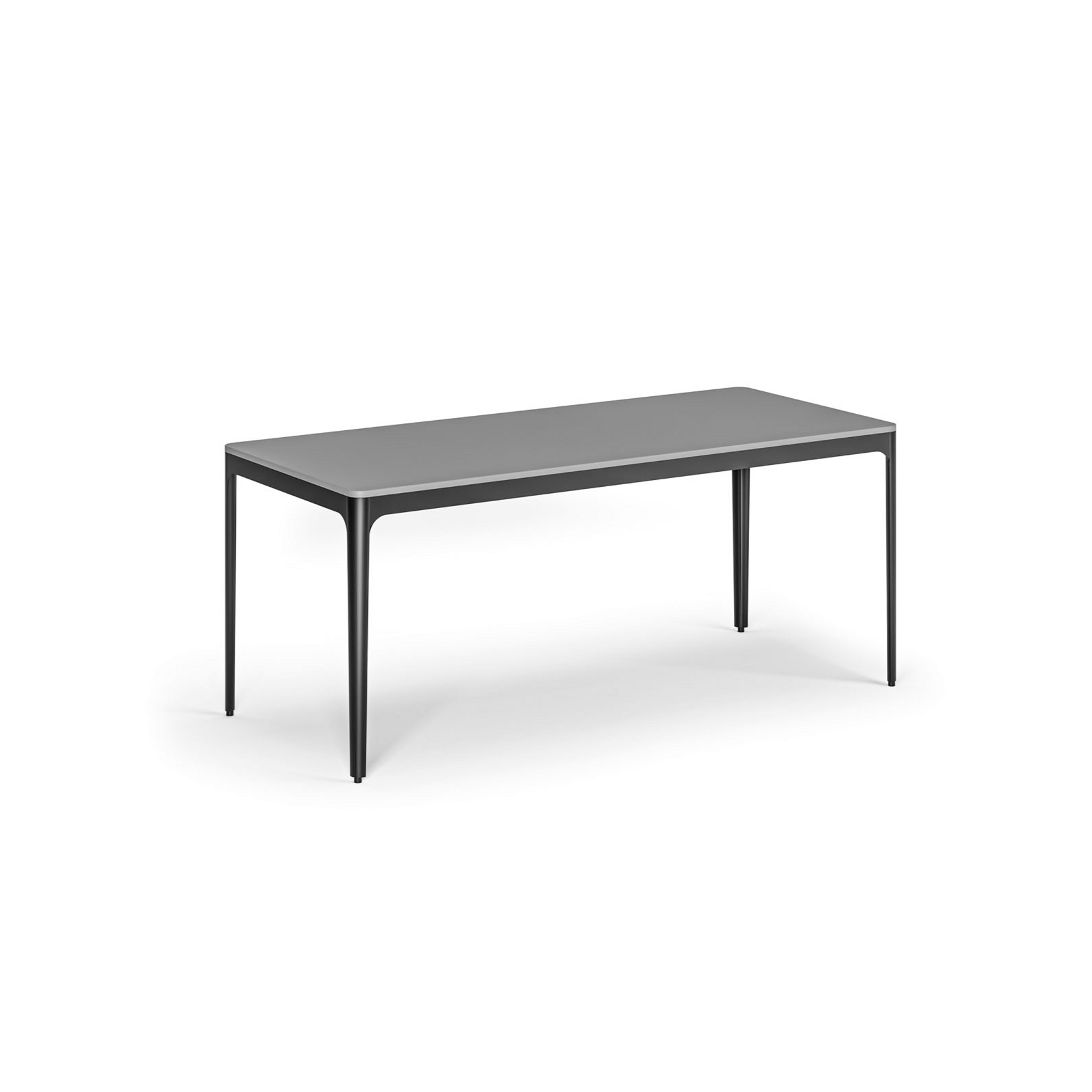 Konferenztisch, Besprechungstisch NOVA, 180 x 80 cm, abgerundete Kanten, Graphit