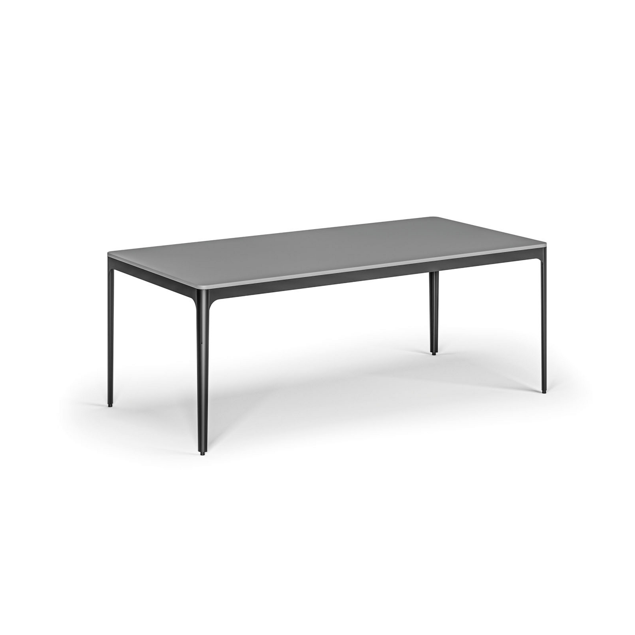 Konferenztisch, Besprechungstisch NOVA, 200 x 100 cm, abgerundete Kanten, Graphit