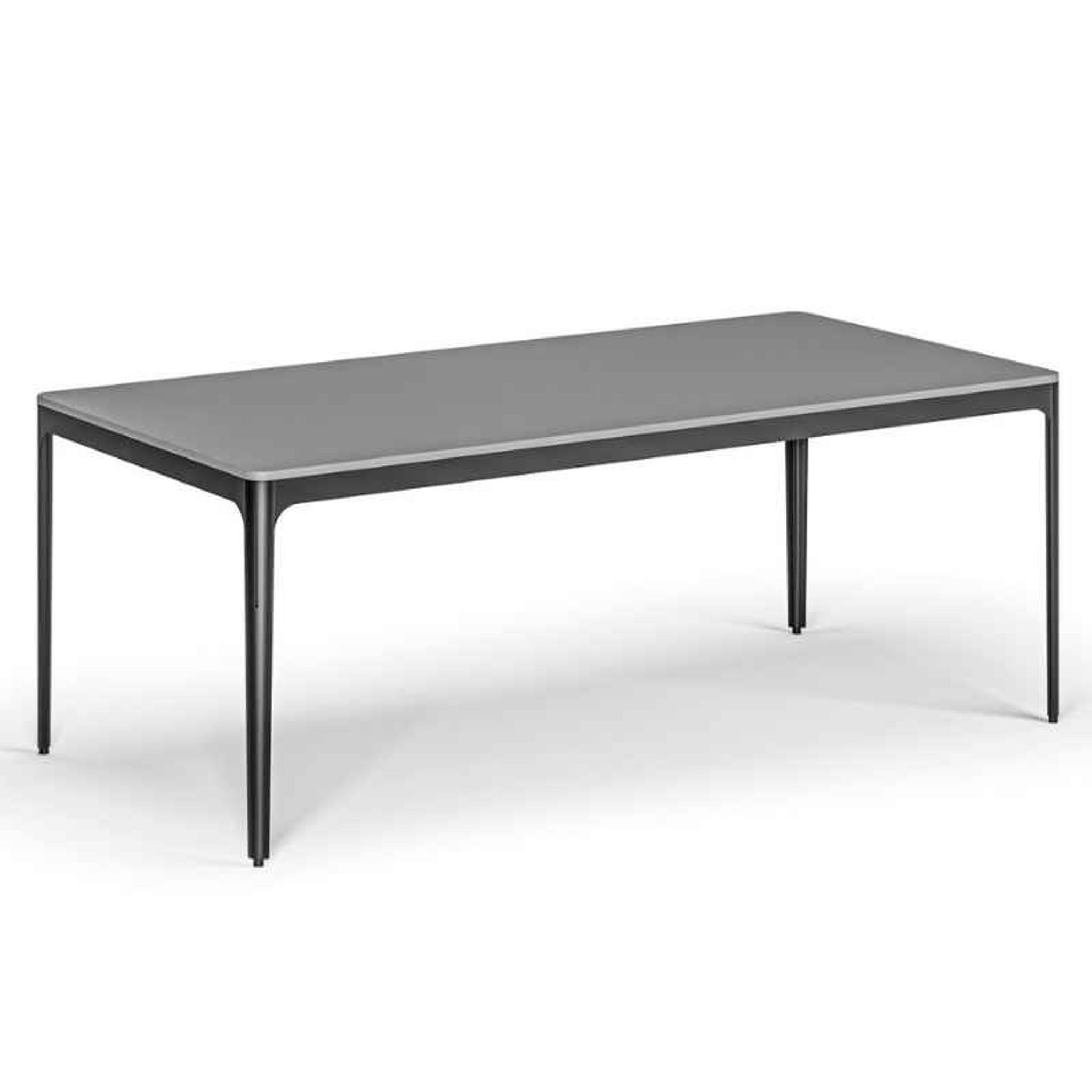 Konferenztisch, Besprechungstisch NOVA, 200 x 100 cm, abgerundete Kanten, Graphit