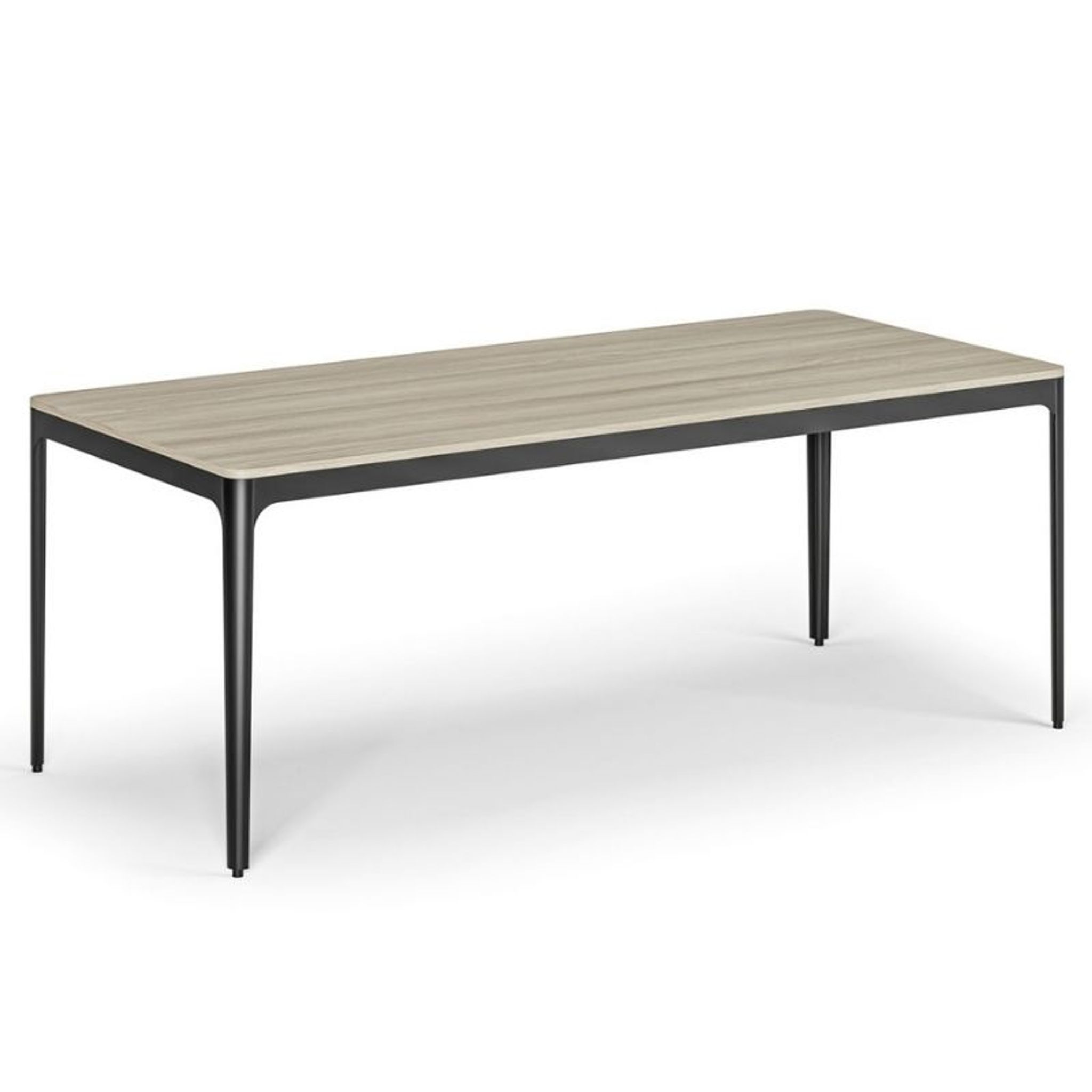 Konferenztisch, Besprechungstisch NOVA, 200 x 90 cm, abgerundete Kanten, Eiche natur