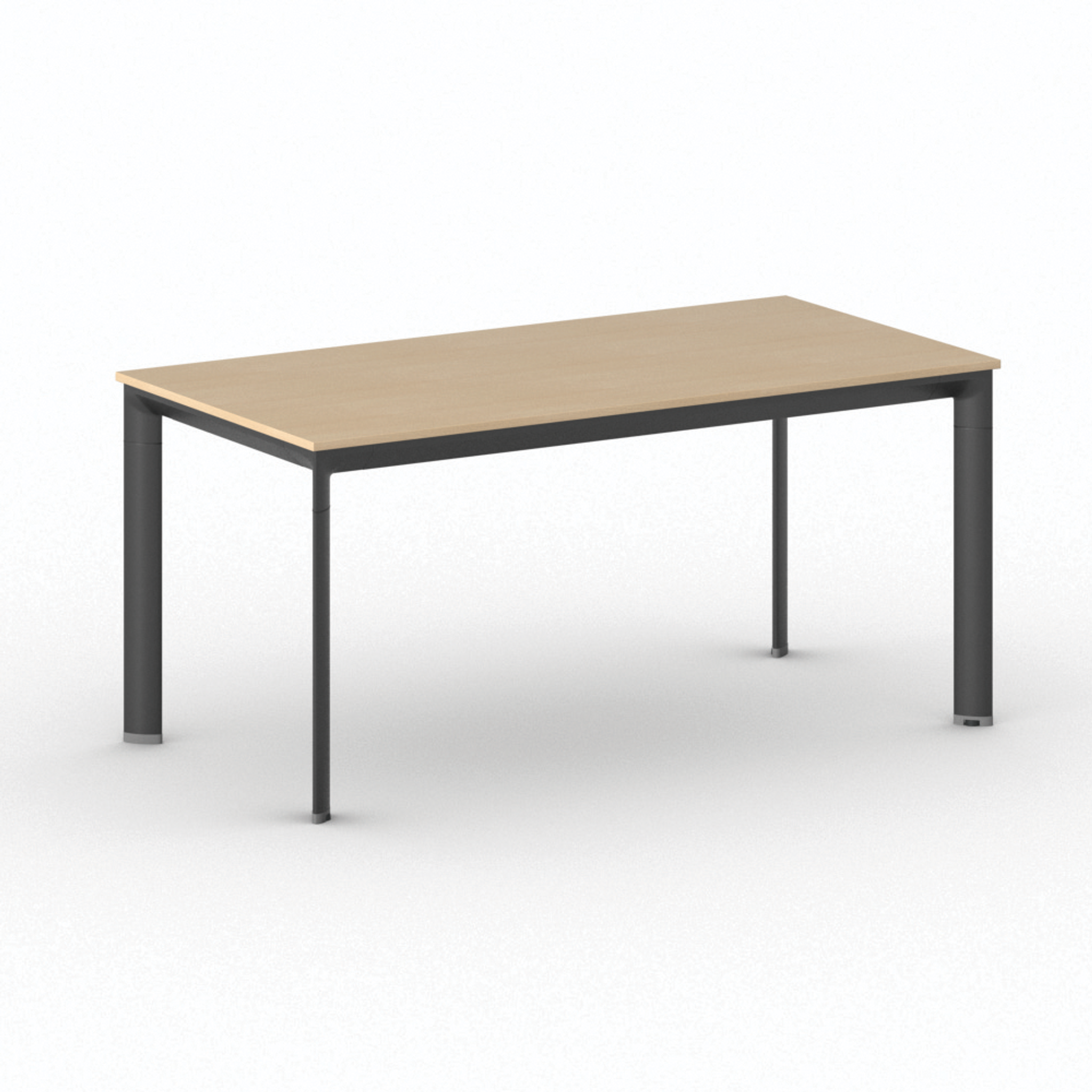 Konferenztisch, Besprechungstisch PRIMO INVITATION 1600 x 800 mm, schwarzes Fußgestell