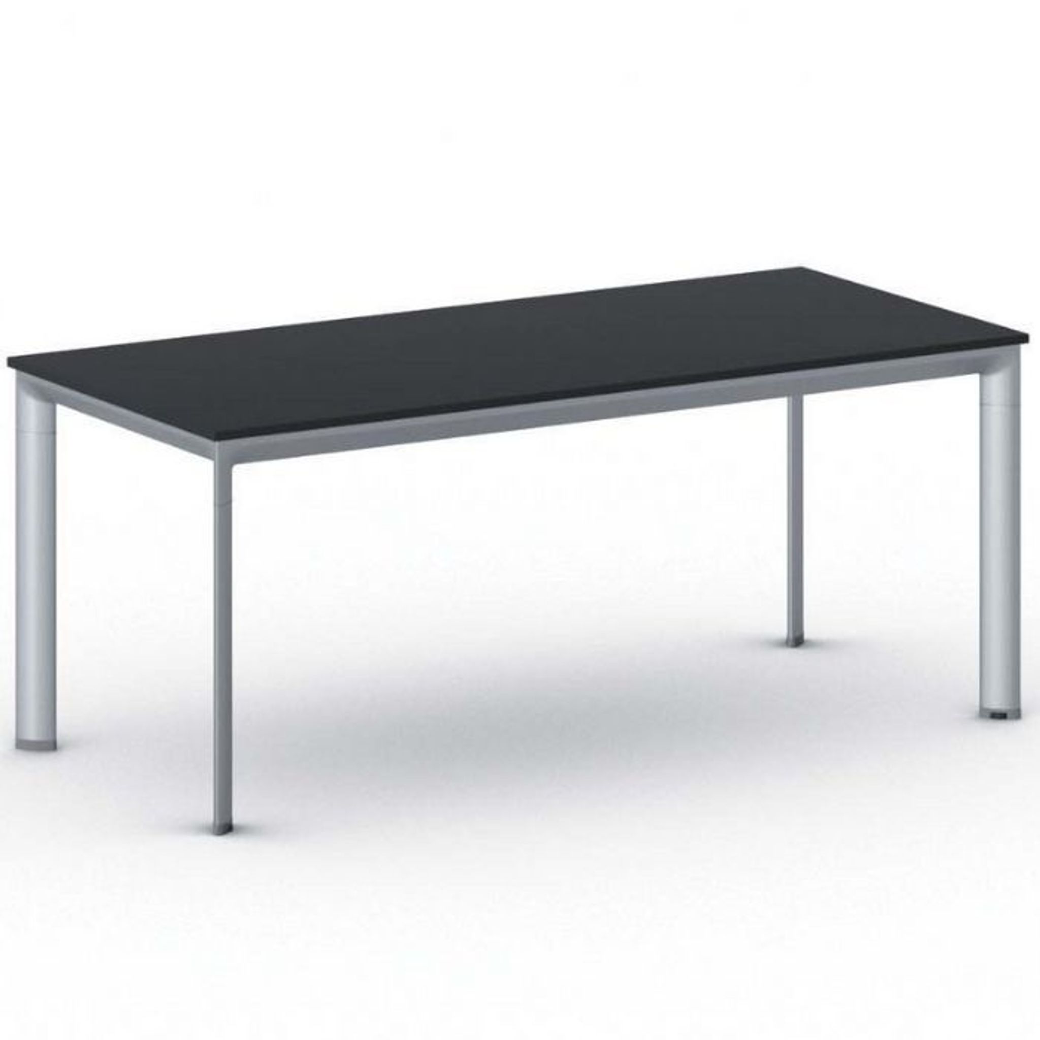 Konferenztisch, Besprechungstisch PRIMO INVITATION 1800 x 800 mm, graues Fußgestell, Graphit