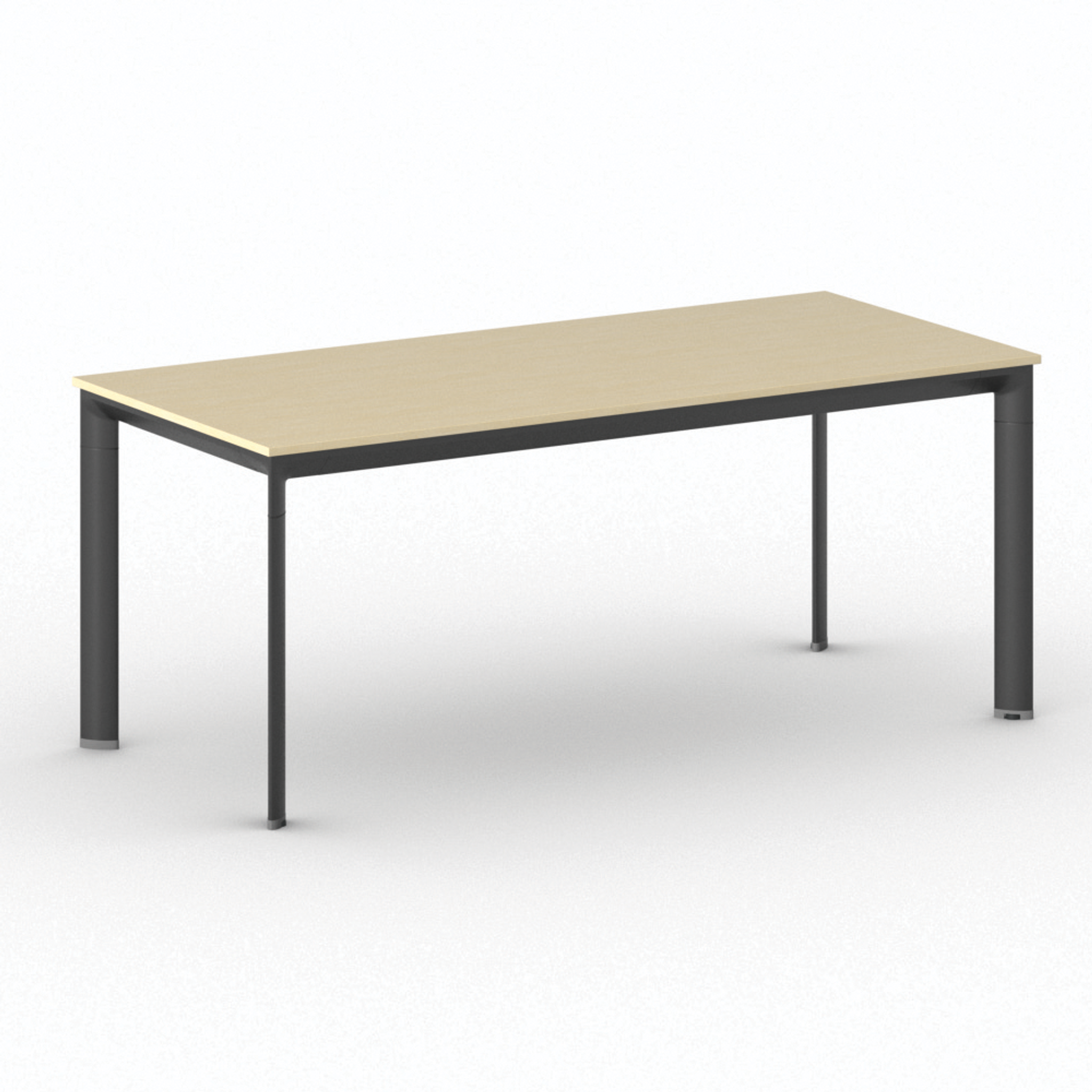 Konferenztisch, Besprechungstisch PRIMO INVITATION 1800 x 800 mm, schwarzes Fußgestell