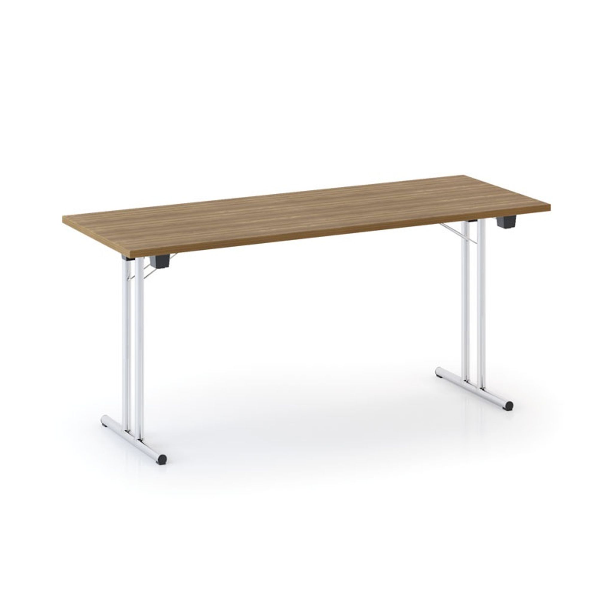 Konferenztisch klappbar FOLDING, 1600 x 800 mm, Nussbaum