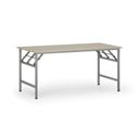 Konferenztisch klappbar, Klapptisch FAST READY, 1600 x 800 x 750 mm, graues Gestell, Eiche natur