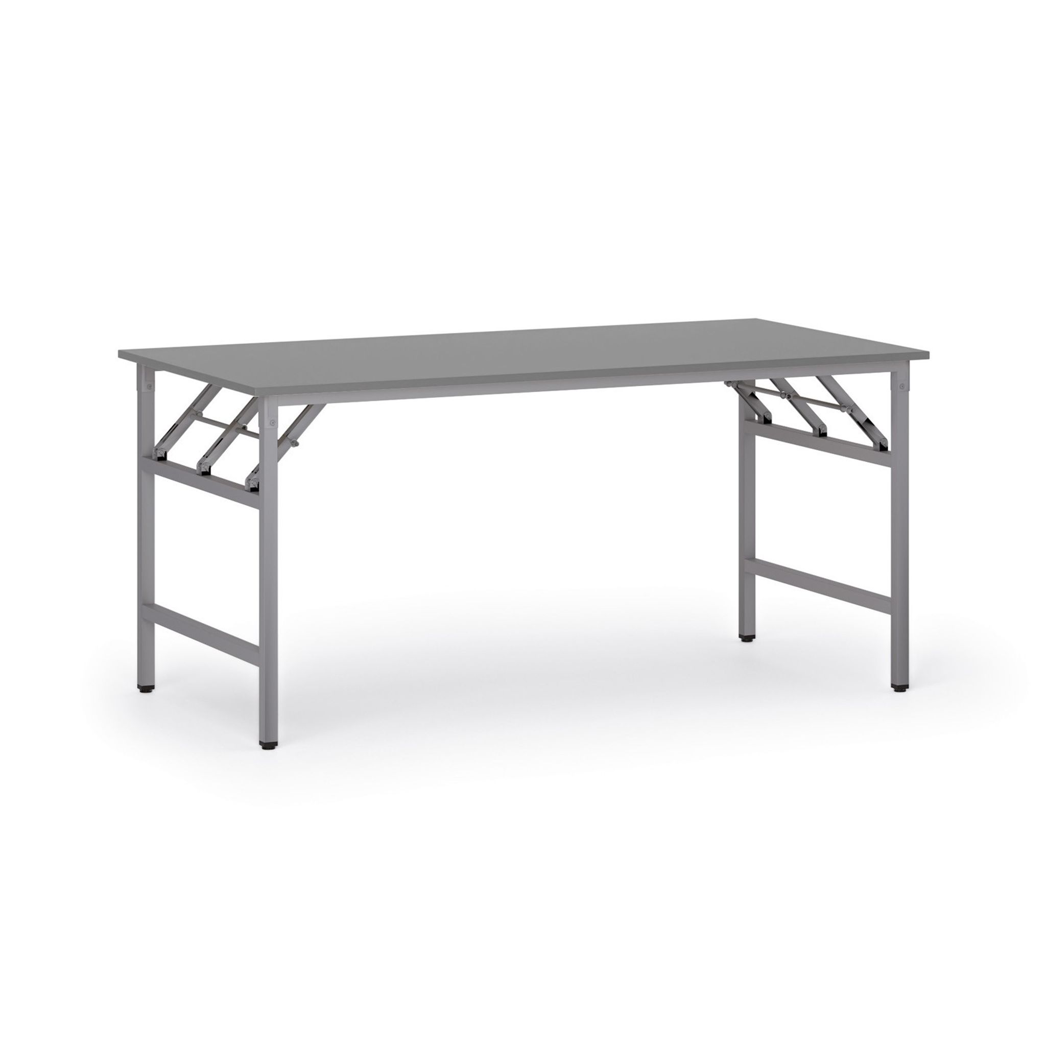 Konferenztisch klappbar, Klapptisch FAST READY, 1600 x 800 x 750 mm, graues Gestell, Graphit