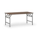 Konferenztisch klappbar, Klapptisch FAST READY, 1600 x 800 x 750 mm, graues Gestell, Nussbaum