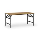 Konferenztisch klappbar, Klapptisch FAST READY, 1600 x 800 x 750 mm, schwarzes Gestell, Buche