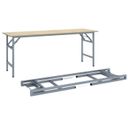 Konferenztisch klappbar, Klapptisch FAST READY, 170x50 cm, Eiche natur, graues Gestell