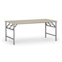 Konferenztisch klappbar, Klapptisch FAST READY, 1800 x 900 x 750 mm, graues Gestell, Birke