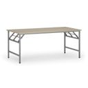 Konferenztisch klappbar, Klapptisch FAST READY, 1800 x 900 x 750 mm, graues Gestell, Eiche natur