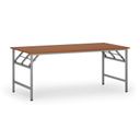 Konferenztisch klappbar, Klapptisch FAST READY, 1800 x 900 x 750 mm, graues Gestell, Kirschbaum