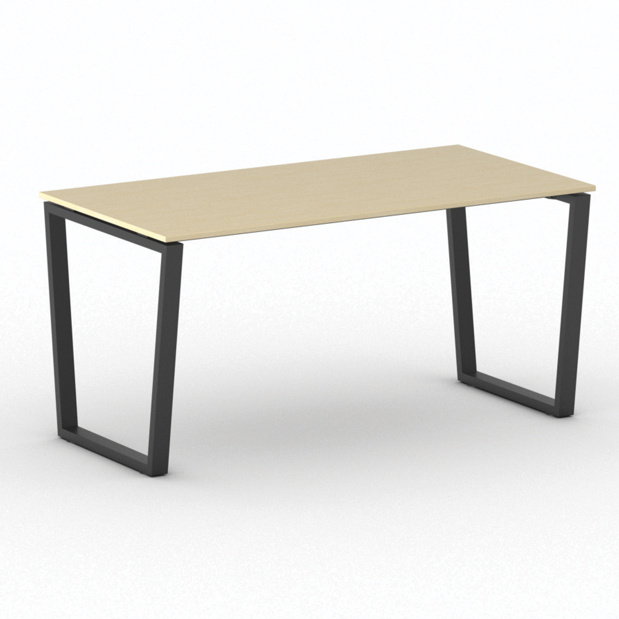 Konferenztisch PRIMO IMPRESS 160x80 cm, schwarzes Metallgestell