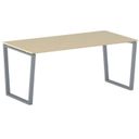 Konferenztisch PRIMO IMPRESS 180x90 cm, graues Metallgestell, Birke