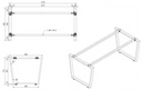 Konferenztisch PRIMO IMPRESS 180x90 cm, graues Metallgestell, Kirschbaum