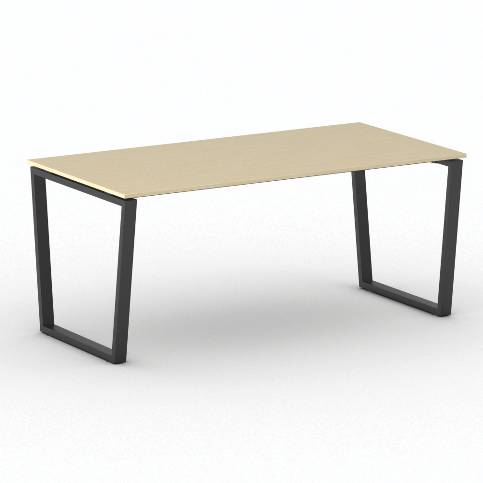 Konferenztisch PRIMO IMPRESS 180x90 cm, schwarzes Metallgestell