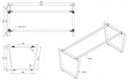 Konferenztisch PRIMO IMPRESS 200x90 cm, schwarzes Metallgestell, Graphit