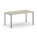 Konferenztisch PRIMO INFINITY 160x80 cm, Eiche natur, graues Metallgestell