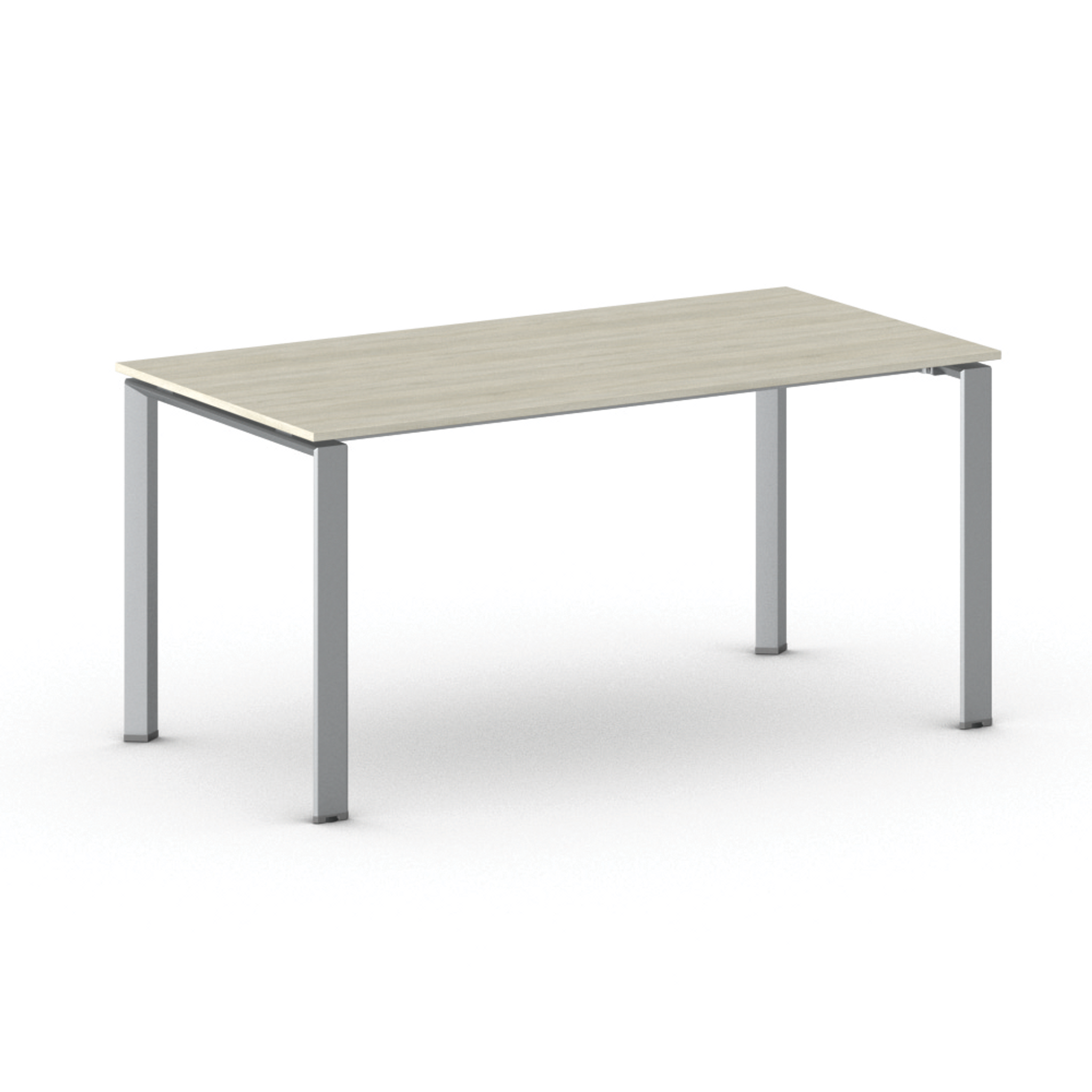Konferenztisch PRIMO INFINITY 160x80 cm, Eiche natur, graues Metallgestell