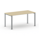 Konferenztisch PRIMO INFINITY 160x80 cm, graues Metallgestell, Birke