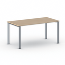 Konferenztisch PRIMO INFINITY 160x80 cm, graues Metallgestell, Buche
