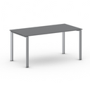 Konferenztisch PRIMO INFINITY 160x80 cm, graues Metallgestell, Graphit