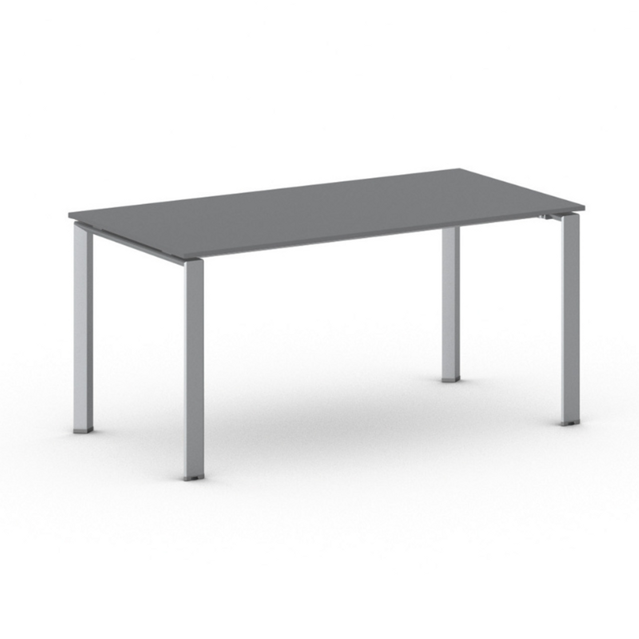 Konferenztisch PRIMO INFINITY 160x80 cm, graues Metallgestell, Graphit