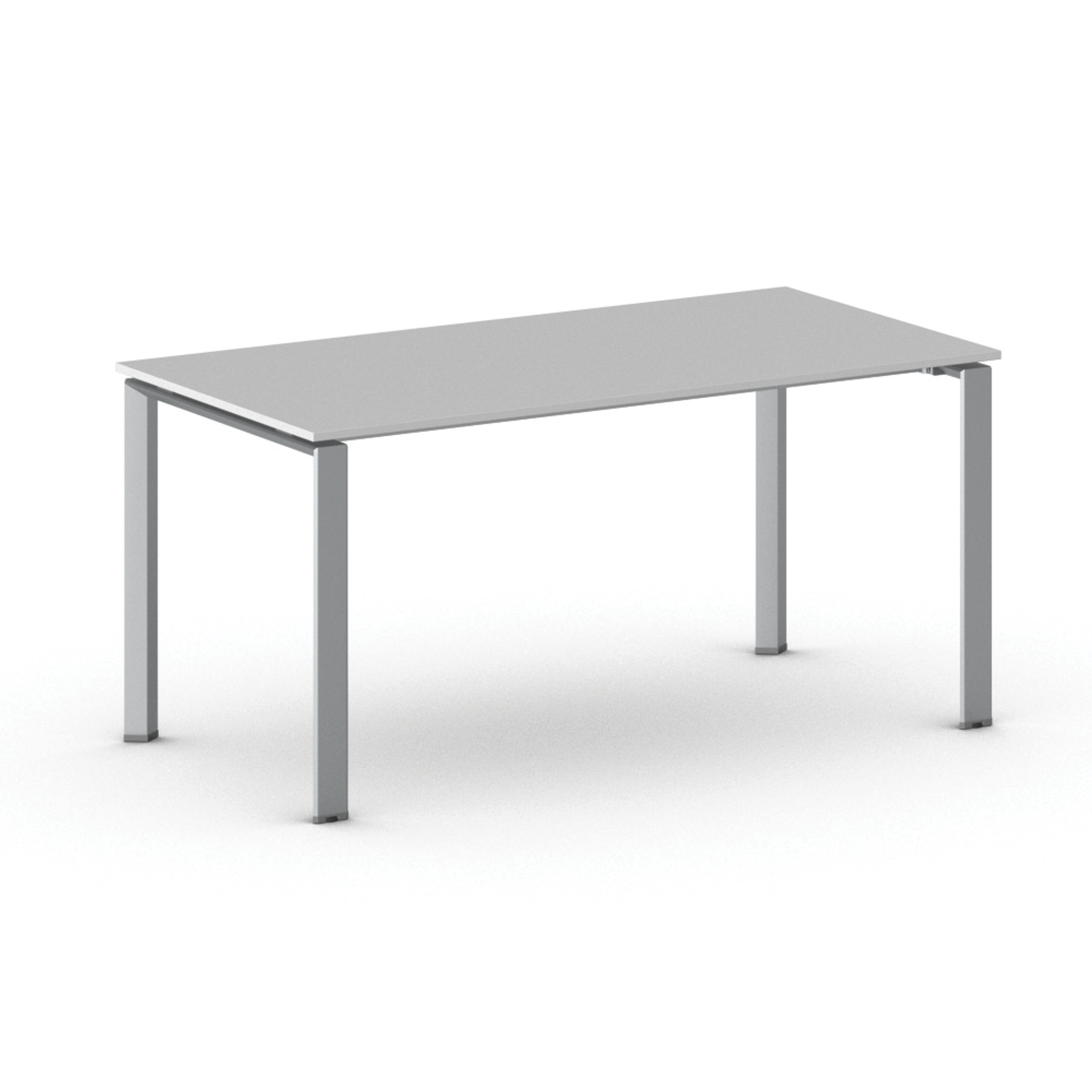 Konferenztisch PRIMO INFINITY 160x80 cm, graues Metallgestell, grau