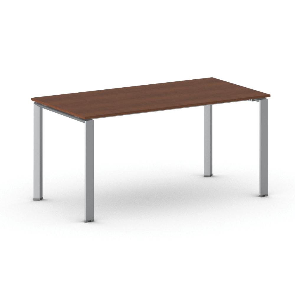 B2B Partner Konferenztisch PRIMO INFINITY 160x80 cm, graues Metallgestell, Kirschbaum