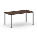 Konferenztisch PRIMO INFINITY 160x80 cm, graues Metallgestell, Nussbaum