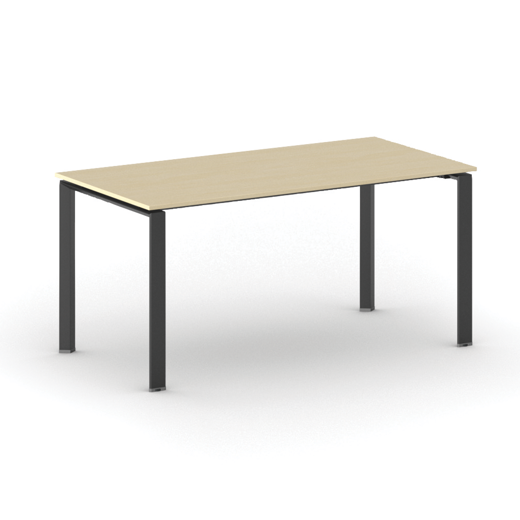 Konferenztisch PRIMO INFINITY 160x80 cm, schwarzes Metallgestell