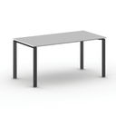 Konferenztisch PRIMO INFINITY 160x80 cm, schwarzes Metallgestell, grau