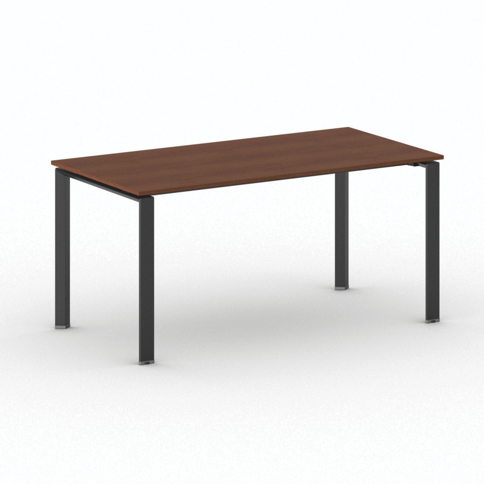 Konferenztisch PRIMO INFINITY 160x80 cm, schwarzes Metallgestell, Kirschbaum