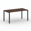 Konferenztisch PRIMO INFINITY 160x80 cm, schwarzes Metallgestell, Nussbaum