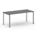 Konferenztisch PRIMO INFINITY 180x90 cm, graues Metallgestell, Graphit