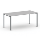 Konferenztisch PRIMO INFINITY 180x90 cm, graues Metallgestell, grau